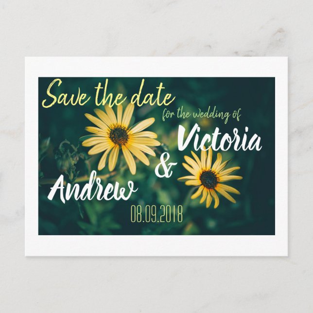 Flores Amarillas Doradas Tarjeta de Anuncio de Com (Anverso)