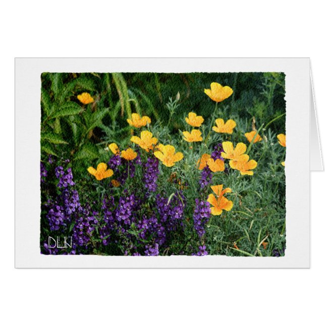 Flores Amarillas y Moradas / Floral / Aspecto de A (Anverso (Horizontal))