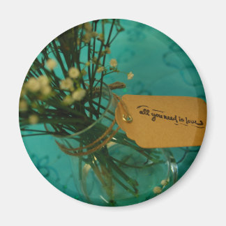 Flores amorosas 2 imán de 1/4 pulgadas