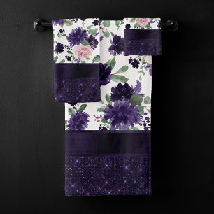 Flores   Amortiguador floral morado y rosa