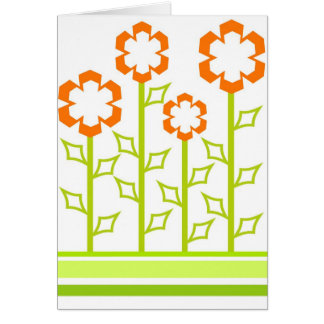 Flores anaranjadas - tarjeta