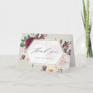 Flores antiguas florales boda foto tarjeta de agra