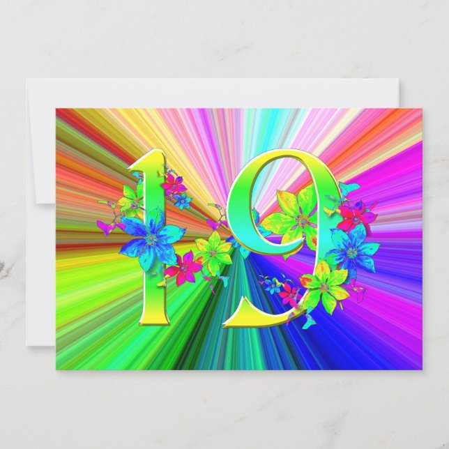 Flores arcoiris florecientes por 19 años (Anverso)