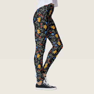 Flores armenias tricolor Leggings