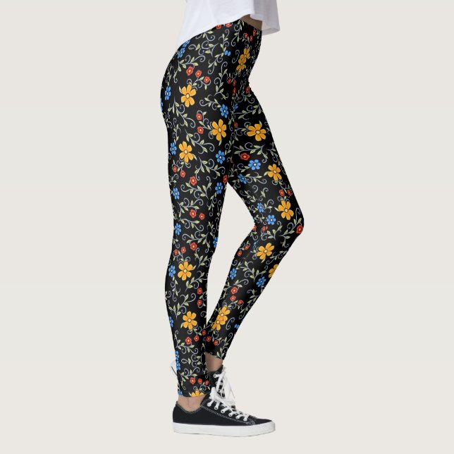 Flores armenias tricolor Leggings (Derecha)