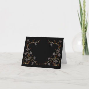 Flores Art Déco sobre negro