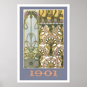Flores art nouveau alphonse mucha arte floral 1901