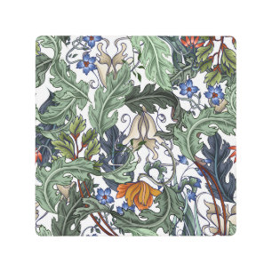 Flores, arte deco, moderno, sin costura.