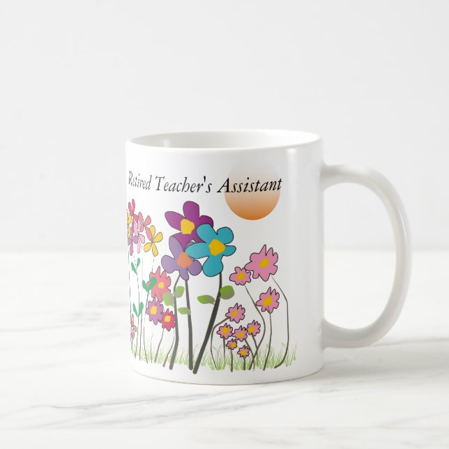 Flores artsy de la taza auxiliar del profesor (Derecha)