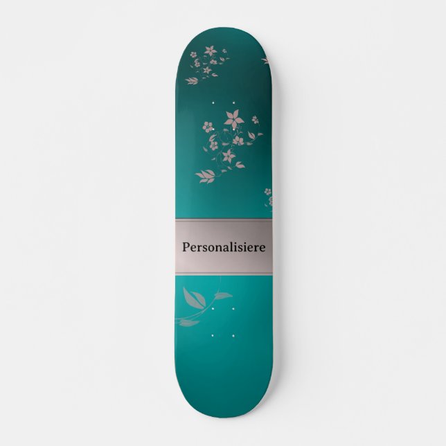 Flores asiáticas Delicadas Skateboard (Anverso )