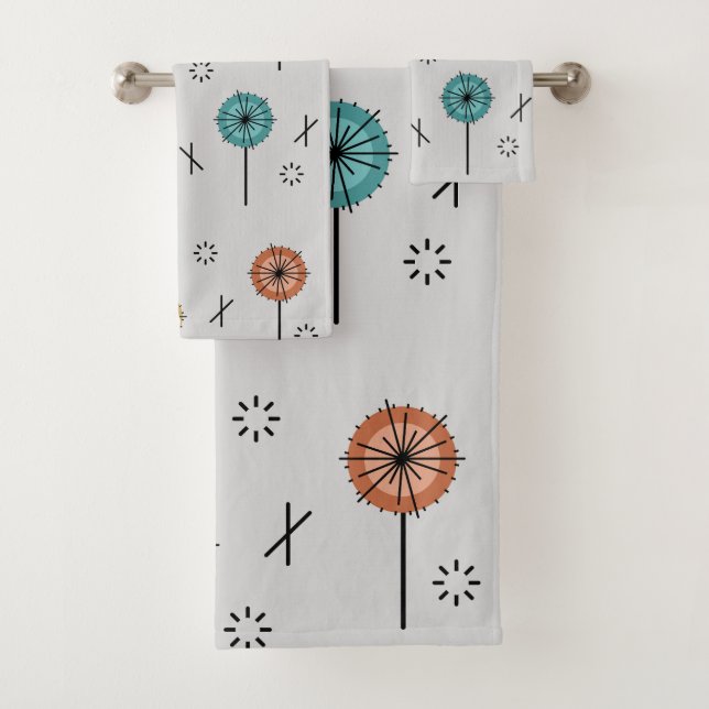 Flores atómicas retro multicolores (In situ)