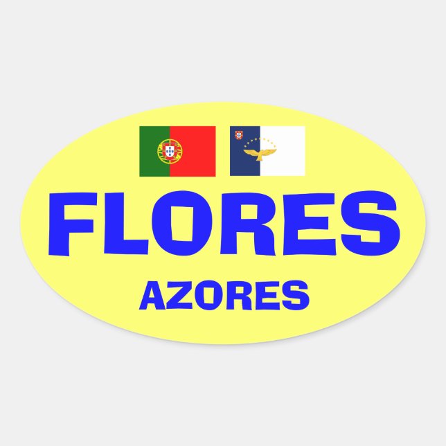 Flores Azores Pegatina (Anverso)