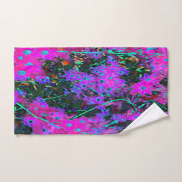 Flores azul de bonito, magenta y Aqua