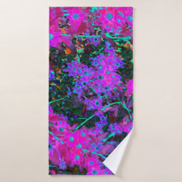 Flores azul de bonito, magenta y Aqua