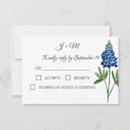 Flores azul Floral azul Texas Flores RSVP moderna