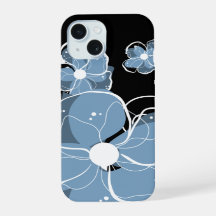 Flores azul y blanca de la versión moderna de Guay