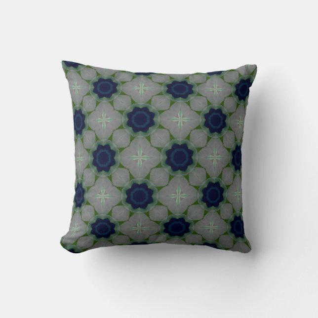 Flores Azules Almohada American MoJo (Anverso)