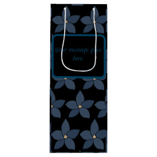 Flores azules asombrosas en la bolsa de regalo de