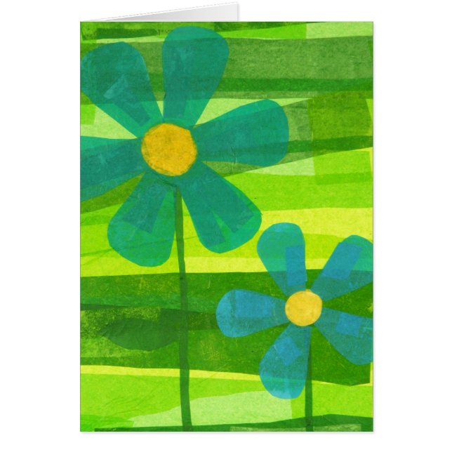 Flores azules con el mensaje (Frente)