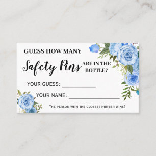 Flores azules cuántas tarjetas de juego para bebés