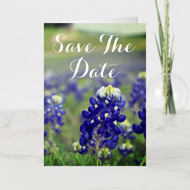 Flores azules de Bluebonnets Boda Floral de Texas (Anverso)