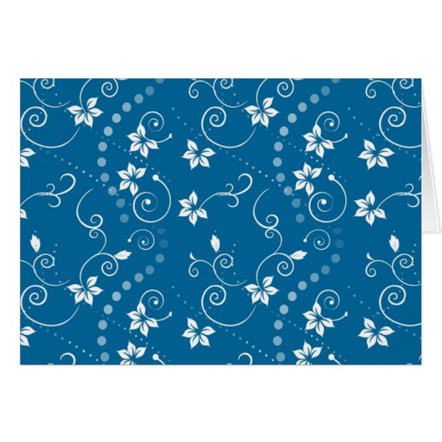 Flores azules de Swirly (Anverso (Horizontal))