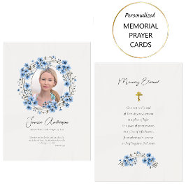 Flores azules floración Tarjeta Ortodoxa Oratoria