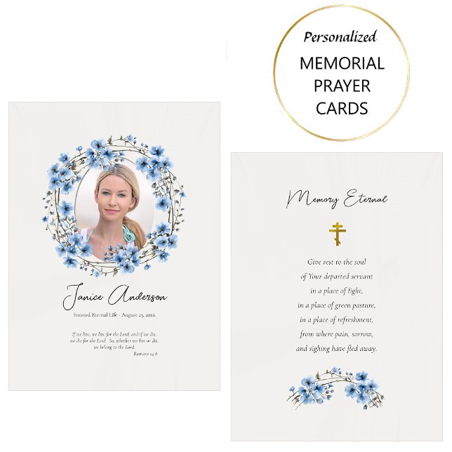 Flores azules floración Tarjeta Ortodoxa Oratoria  (Subido por el creador)