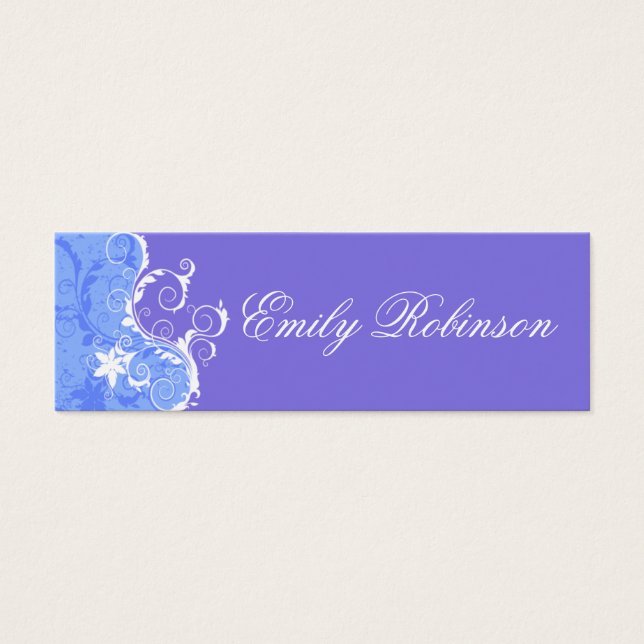 Flores azules y blancas elegantes (Frente)