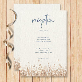 Flores azules y trigo Campo recepción moderna