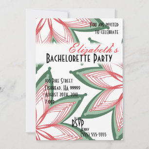 Flores Bachelorette Fiesta Verde Invitación