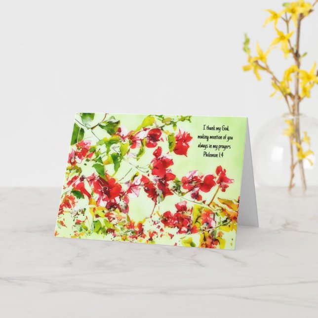 Flores Biblia Fe Verse Enviar Tarjeta de Oraciones (flor amarilla)