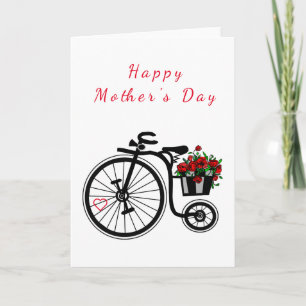 Flores Bicicletas Tarjeta del Día de la Madre