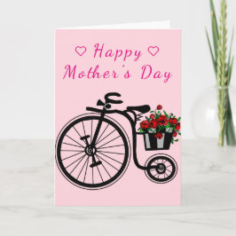 Flores Bicicletas Tarjeta del Día de la Madre