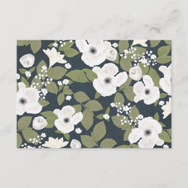 Flores blancas boda manuscrita vintage RSVP