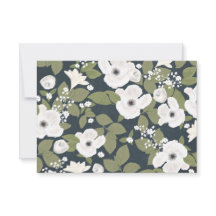 Flores blancas boda manuscrita vintage RSVP