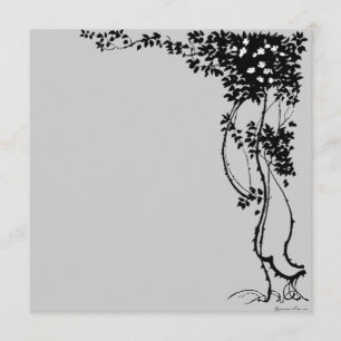 Flores blancas en una invitación de arte veneciano