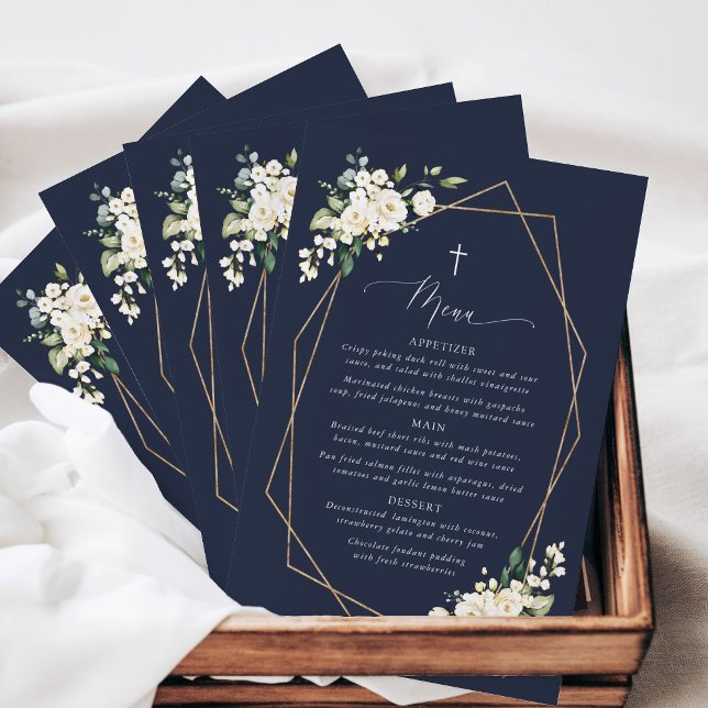 Flores Blancas, Flores Crema, Boho, Menú de Bautiz (Subido por el creador)