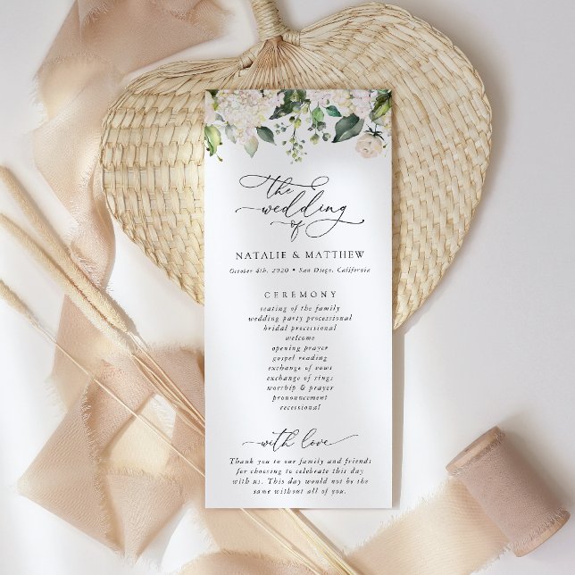 Flores Blancas, Flores Crema, Programa de Boda (Subido por el creador)