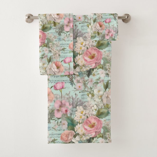 Flores Blancas Rosadas Azules Floral Shabby Chic V (In situ)