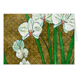 Flores blancas y estrellas verdes en la frontera m