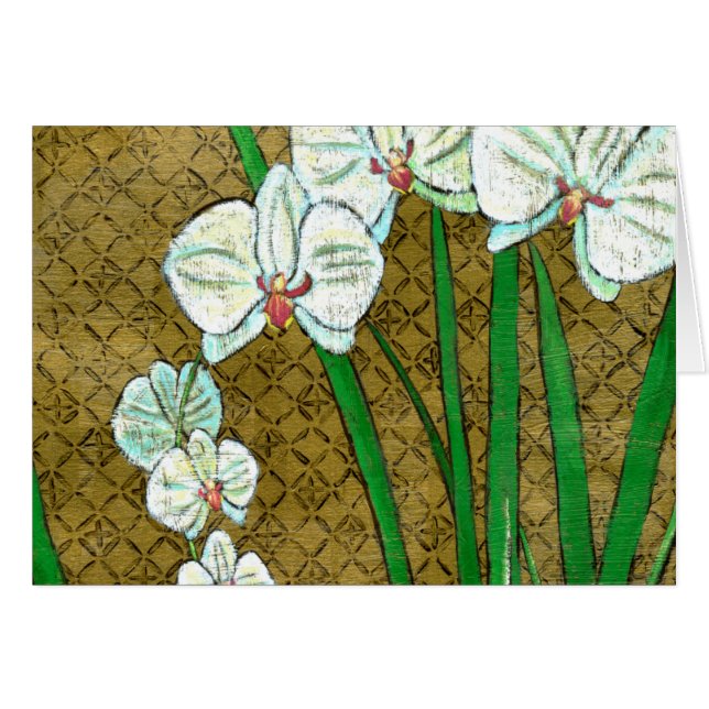 Flores blancas y estrellas verdes en la frontera m (Anverso (Horizontal))