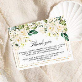 Flores blancas y funerales de oro Nota