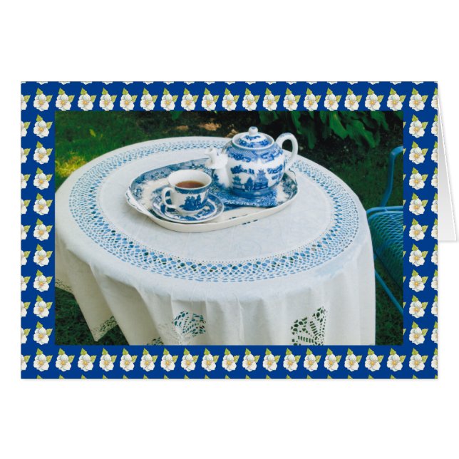 Flores Blue & White Tea Time (Anverso (Horizontal))