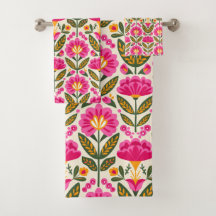 Flores BOHO Mexicanas Talavera Fuchsia Rosa Floral