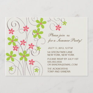 Flores bonitas - invitación del fiesta del verano