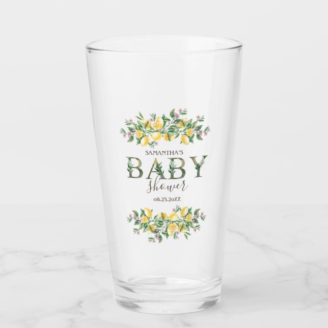 Flores botánicas de color de agua Lemons (Anverso)