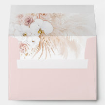 Flores botánicas exóticas boho y hierba de pampas