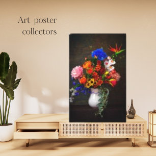 Flores Botánicas Hermosas En Un Vase De Arte Antig