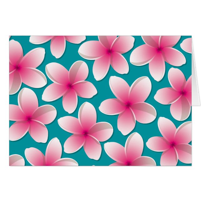 Flores brillantes de Frangipani/ Plumeria (Anverso (Horizontal))